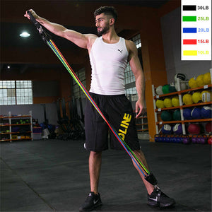 Fitness Resolution-11 PC Restistance Bands Set™